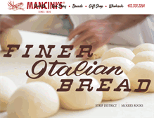 Tablet Screenshot of mancinisbakery.com